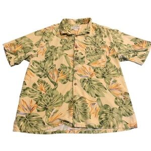 Island Republic Men’s 95% Silk Silknosic Tropical Hawaiian Short Sleeve Shirt L